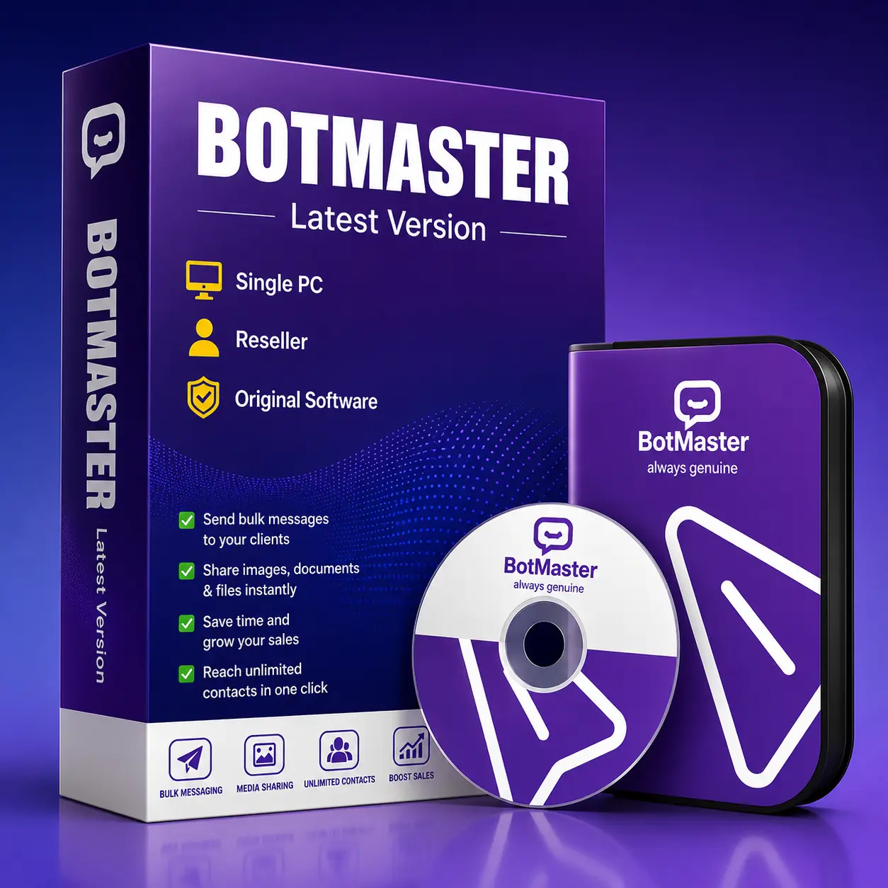BOTMASTER WhatsApp Marketing Software BotMaster WhatsApp Bulk Sender – Best WhatsApp Marketing Tool - Image 1