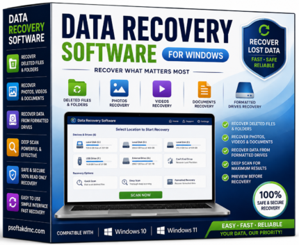 Data Recovery Software for Windows 10 and 11 to recover deleted files photos videos and documents
