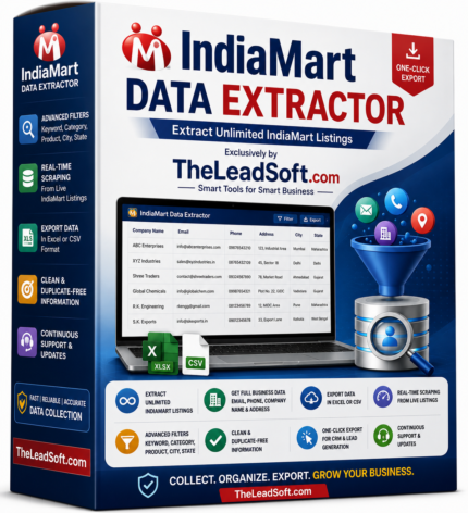 IndiaMart Data Extractor software for business leads and Excel CSV export