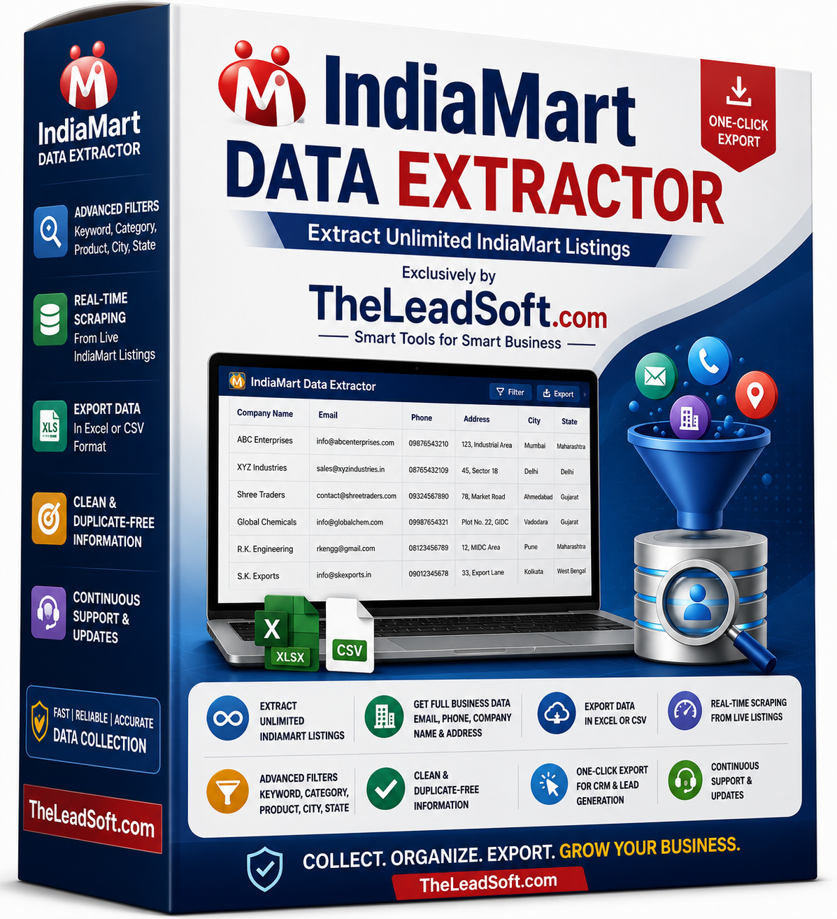 IndiaMart Data Extractor | PSOFTAKDMC IndiaMart Data Extractor software for business leads and Excel CSV export
