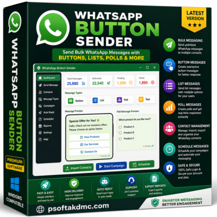 WhatsApp Button Sender for bulk WhatsApp messages with buttons lists and polls