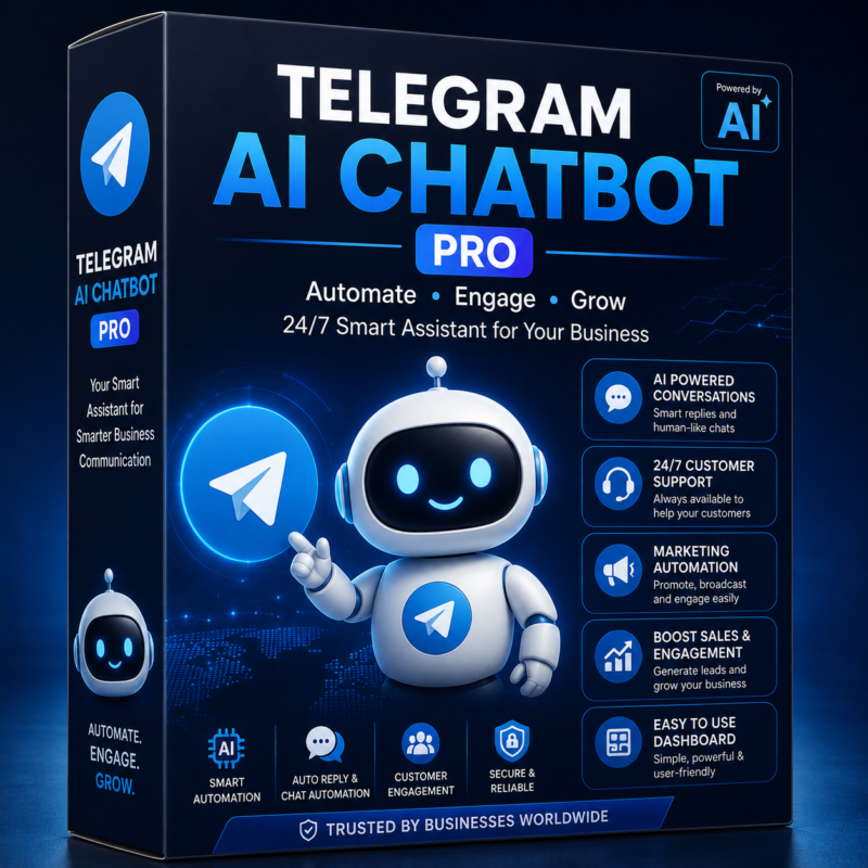 Telegram AI Chatbot Pro AI-powered Telegram chatbot software for business